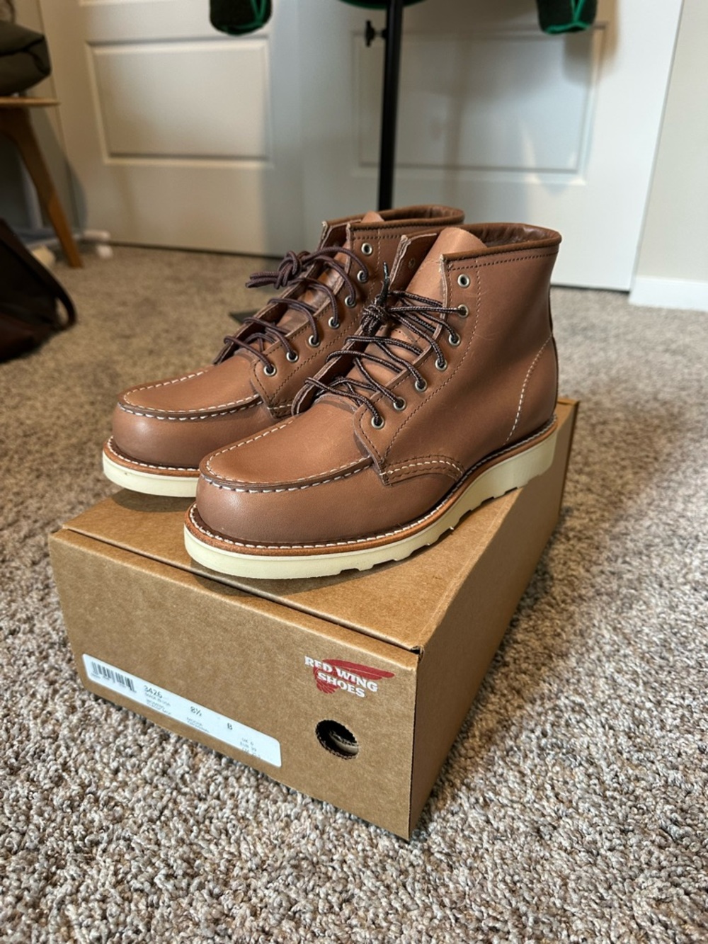Red Wing Shoes Brown Moc Toe Lace-Up Boots